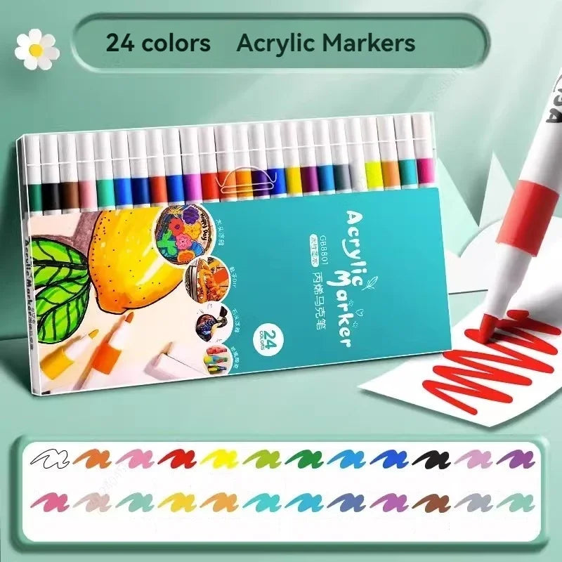 Premium Acrylic Marker Pen Set (12–60 Colors)