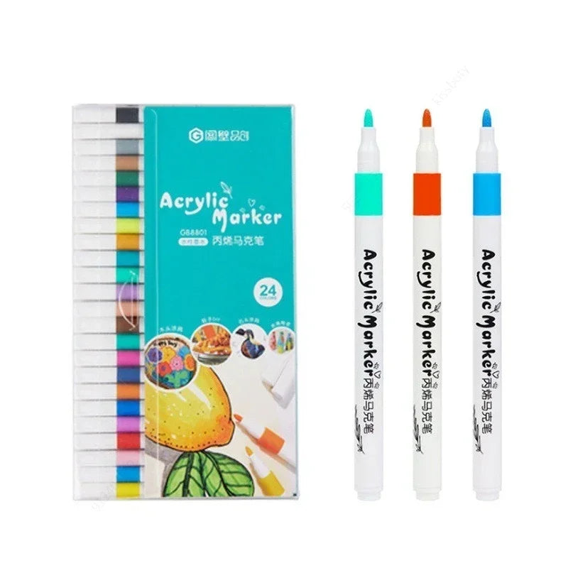 Premium Acrylic Marker Pen Set (12–60 Colors)