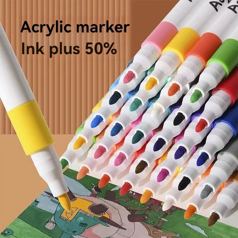 Premium Acrylic Marker Pen Set (12–60 Colors)